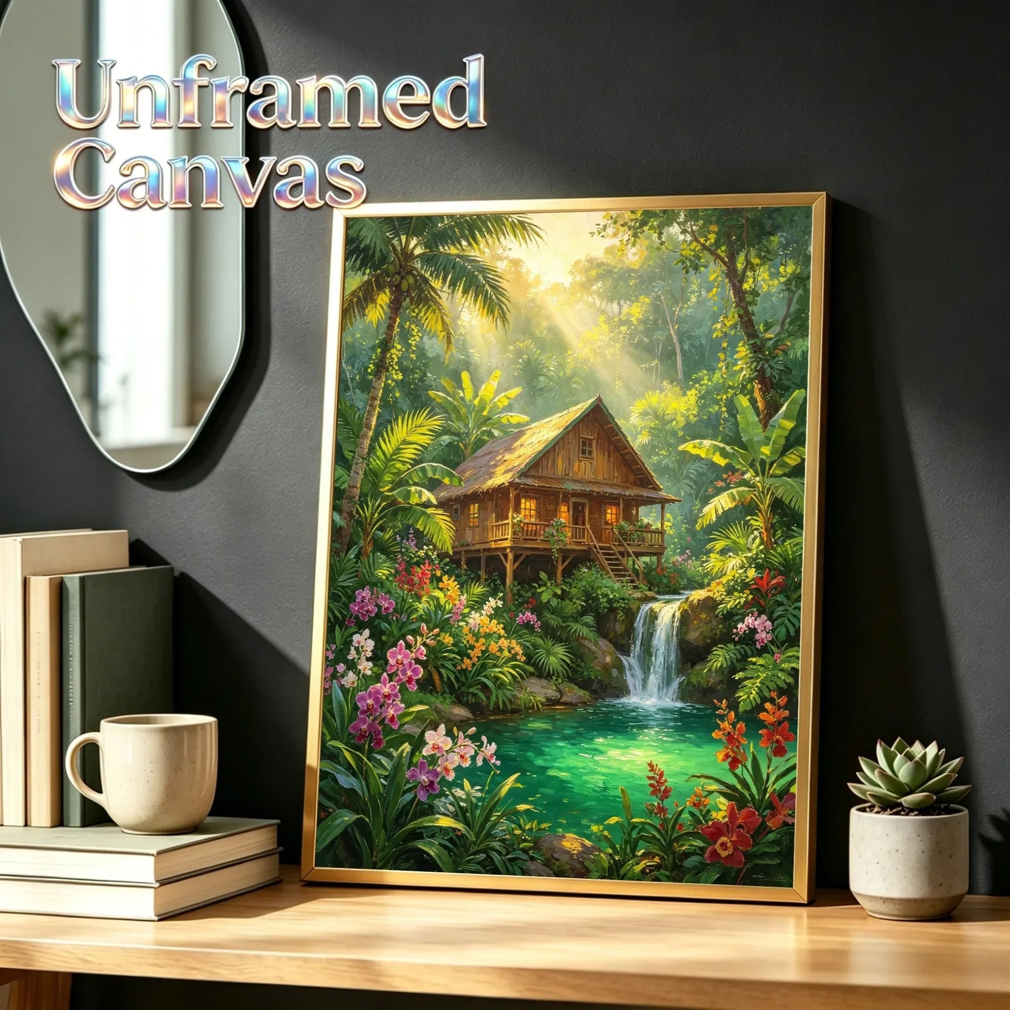 Classic Painting Landscape Art Unframed Canvas Wall Art Poster Home Decoration for Living Room Bedroom & Nice Present