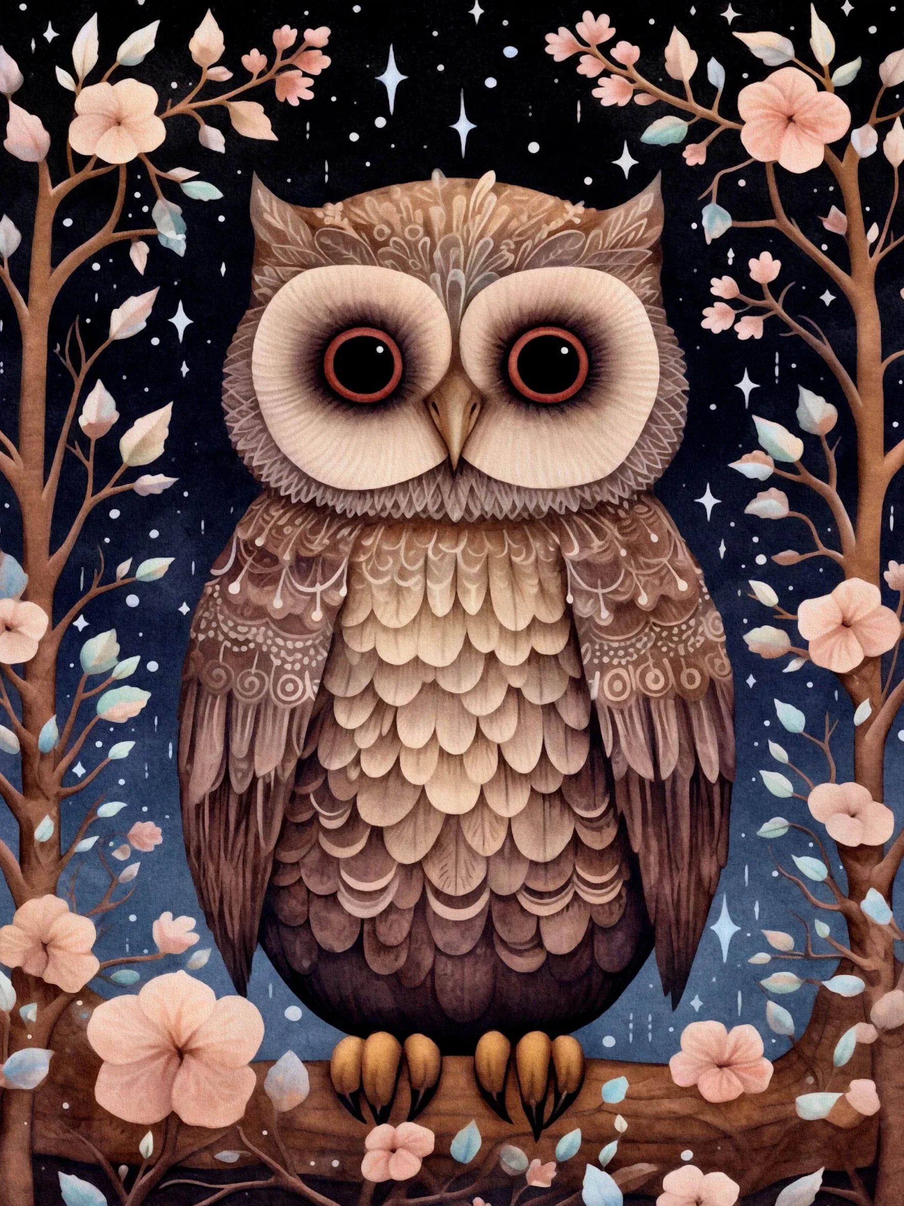 Retro Woodland Folk Unframed Canvas Print Wall Art Poster Home Decor for Living Room Bedroom Gifts