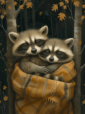 Unframed Canvas Wall Art Decor Cuddling Animals Print Poster For Living Room Bedroom Home Decoration