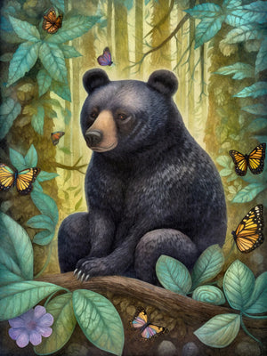 Unframed Canvas Print Wall Art Decor Retro Boho Forest Animal Poster For Living Room Bedroom Home Decoration