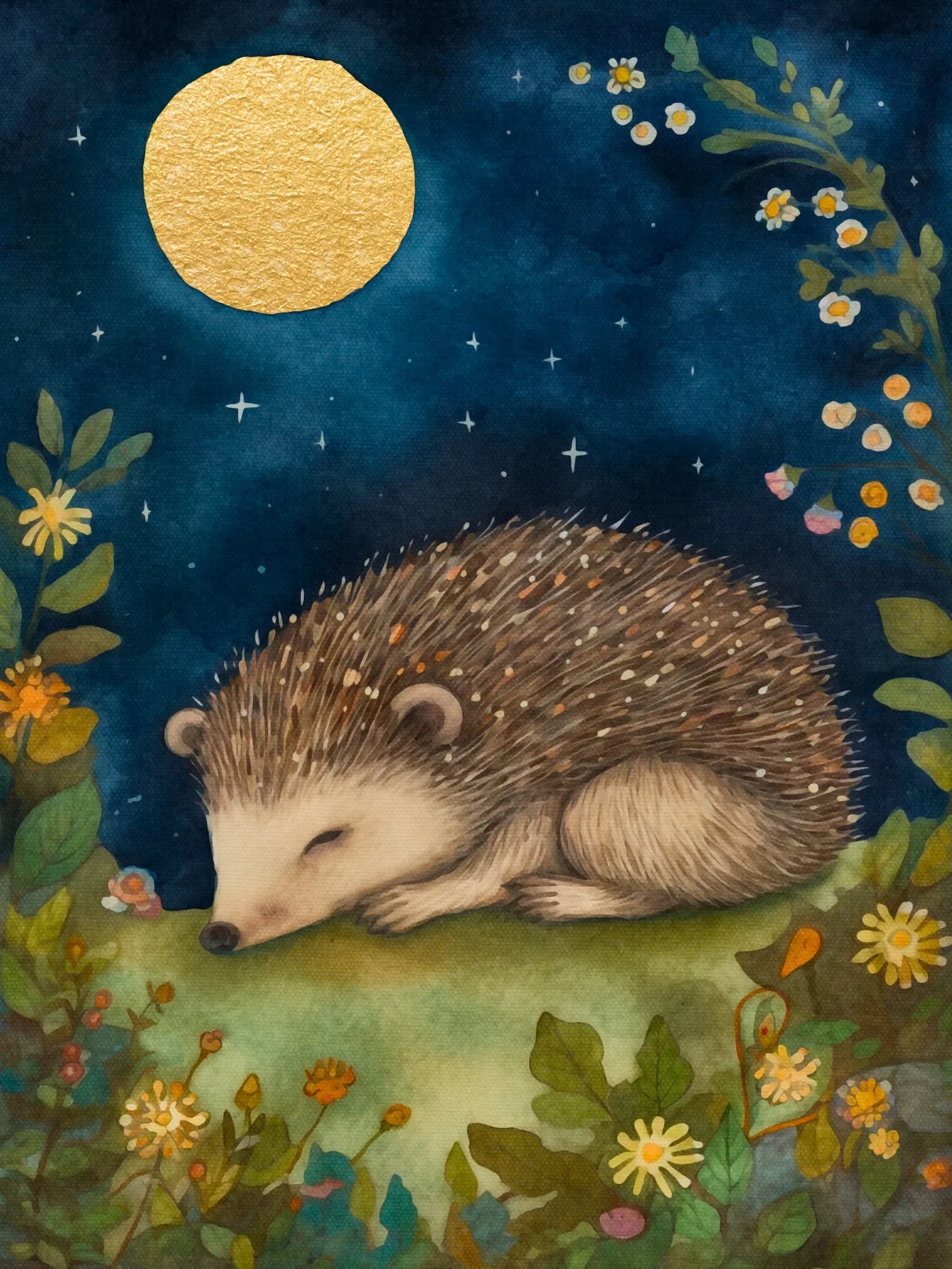 Animals Sleeping Unframed Canvas Print Wall Art Poster For Living Room Bedroom Home Decoration Gifts
