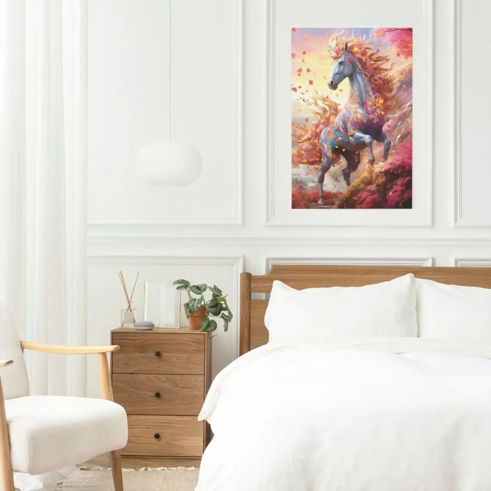 Unframed Canvas Wall Art Poster Print Fantasy Unicorns For Home Bedroom Living Room Decoration Gift Idea