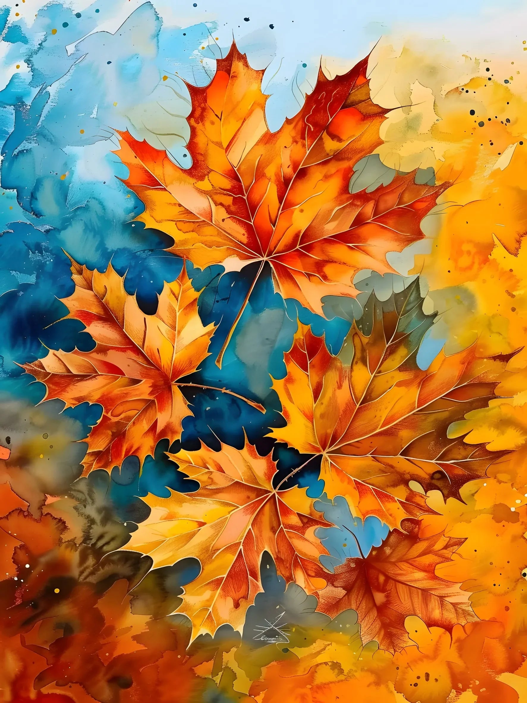 Unframed Canvas Poster Print Fall Autumn Theme Wall Art For Living Room Bedroom Home Decor Gifts