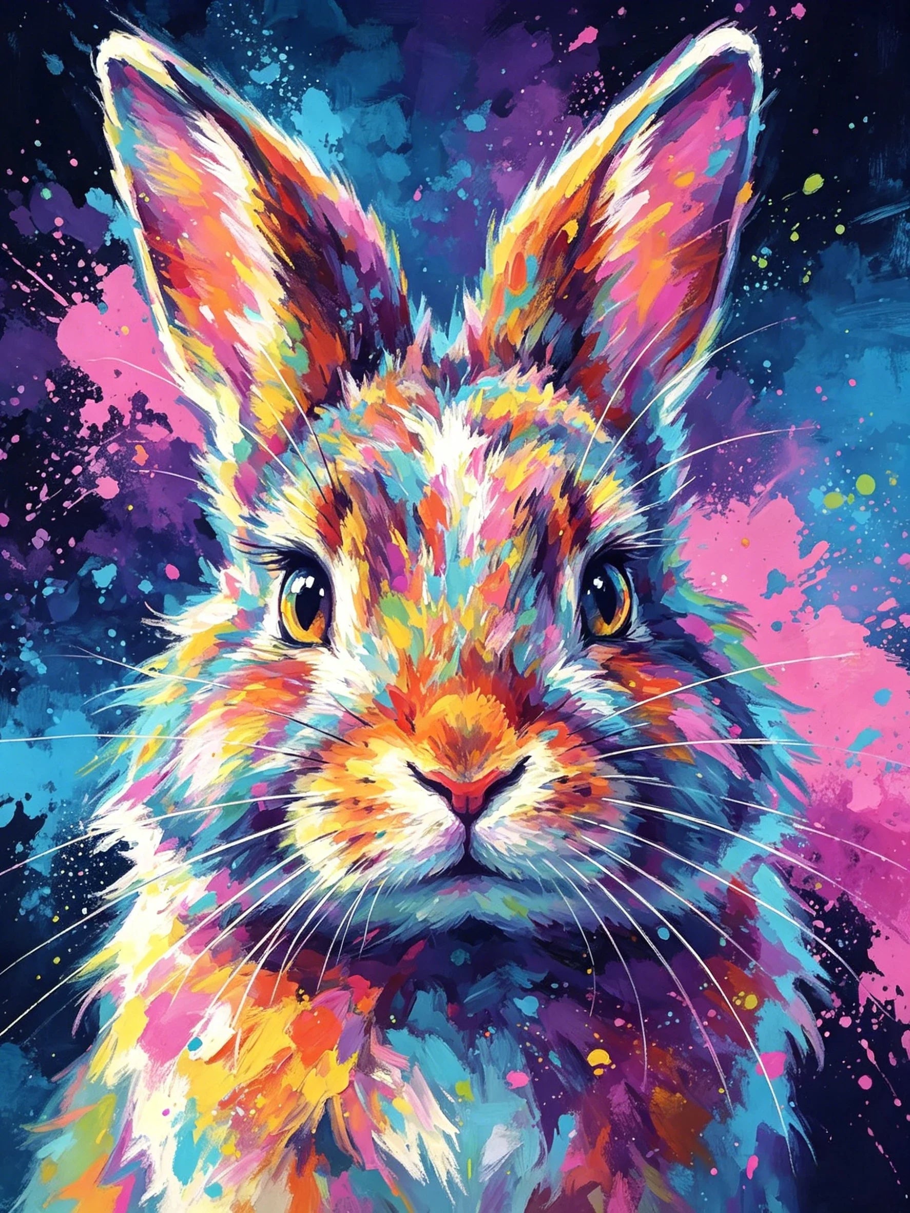 Watercolor Animals Unframed Canvas Art Print Wall Poster Modern Home Decor for Living Room Bedroom & Sweet Gift