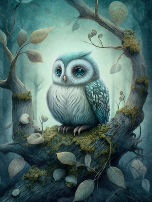 Mystical Forest Wall Art Unframed Canvas Print Poster Warm Home Decoration for Bedroom Living Room & Wonderful Present
