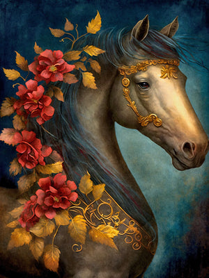 Horses & Unicorn Artwork Unframed Canvas Print Poster Modern Wall Decoration for Living Room Bedroom & Nice Gift