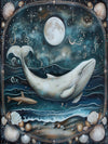 Unframed Canvas Magic Ocean Whales Print Art Poster Modern Wall Decor for Living Room Bedroom Home Decoration & Ideal Gift