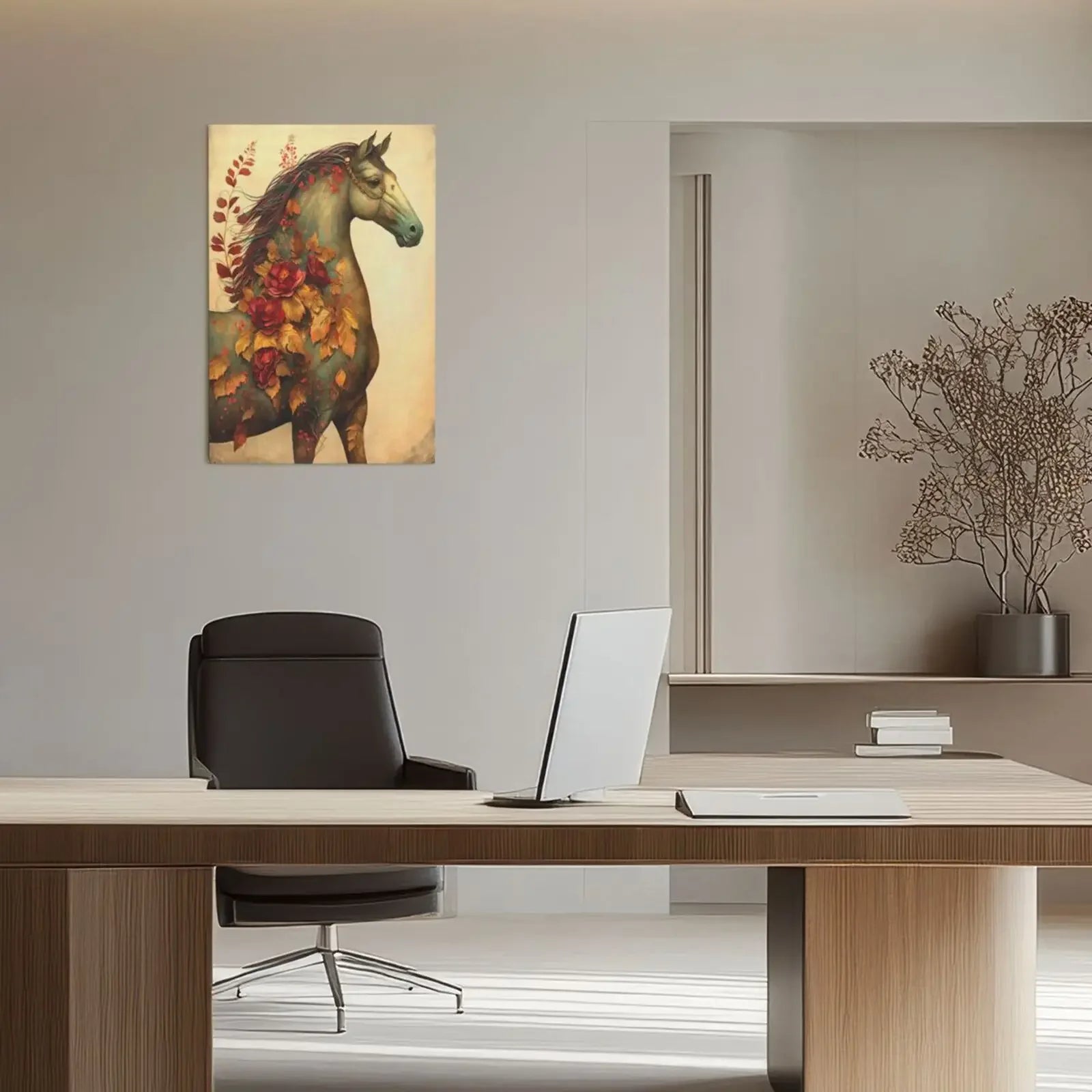 Horses & Unicorn Artwork Unframed Canvas Print Poster Modern Wall Decoration for Living Room Bedroom & Nice Gift