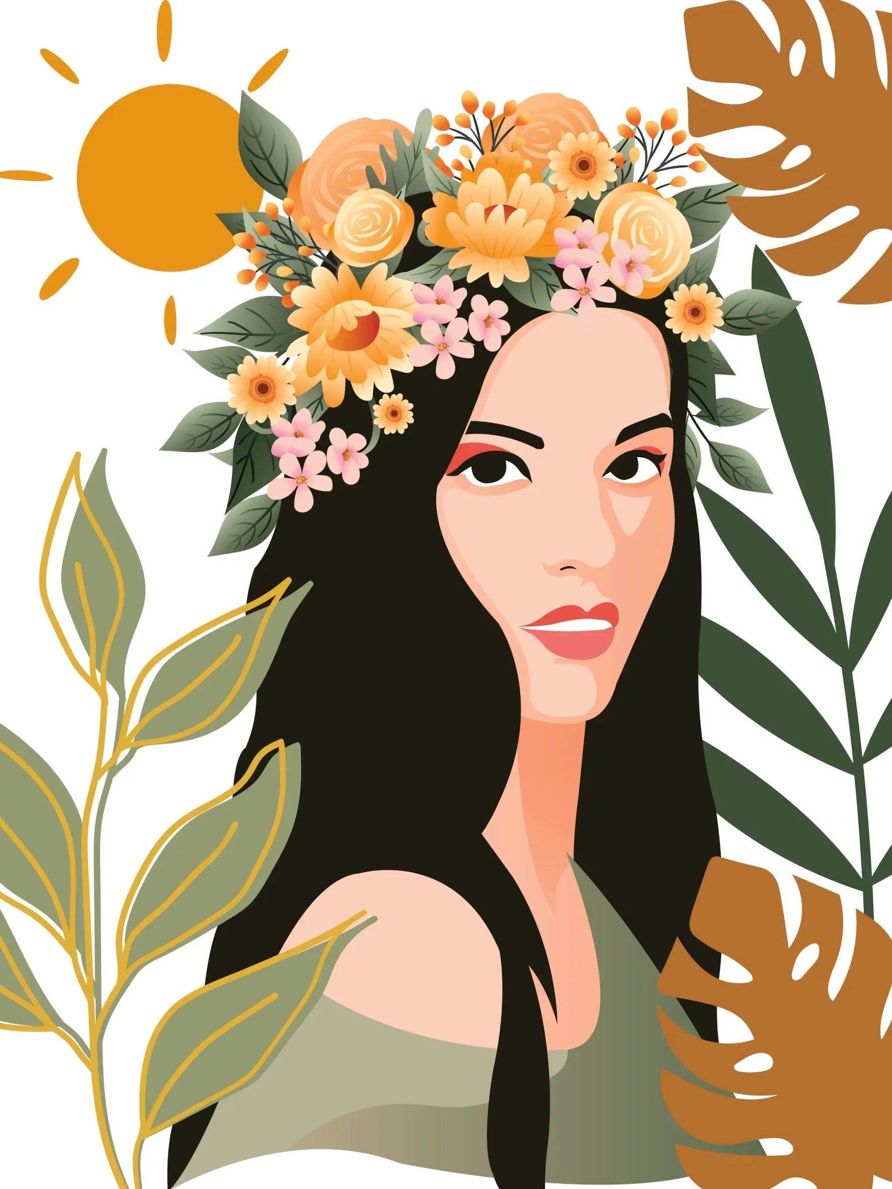 Unframed Canvas Wall Art Print Poster Art Girl For Home Living Room Bedroom Decor Nice Gifts