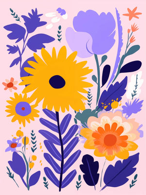 Unframed Canvas Garden Flower Print Art Poster Creative Wall Art for Home Living Room Bedroom Decor and Beautiful Gift Option