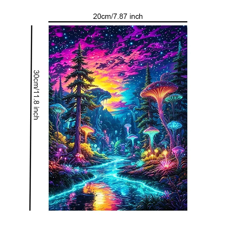 Aurora Landscape Art Poster Unframed Canvas Print Wall Decor For Living Room Bedroom Home Decoration