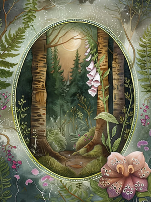 Forest Flowers Art Print Unframed Canvas Wall Poster Home Decoration for Living Room Bedroom & Nice Gift Idea