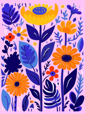 Unframed Canvas Garden Flower Print Art Poster Creative Wall Art for Home Living Room Bedroom Decor and Beautiful Gift Option