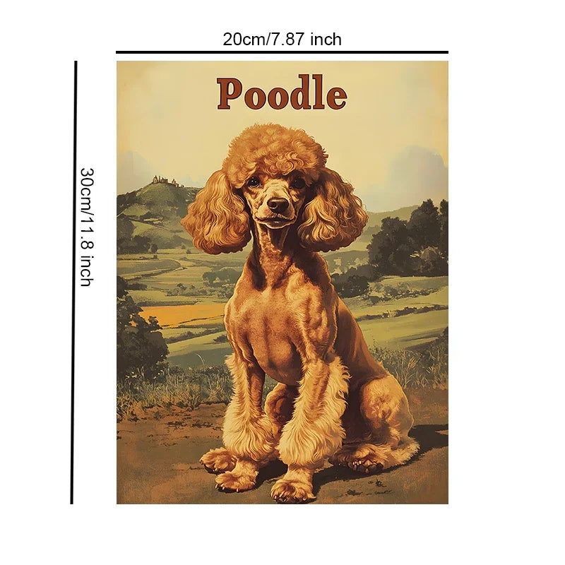 Types of Dogs Canvas Print Unframed Art Poster Fashion Wall Decor for Home Living Room Bedroom & Special Gift