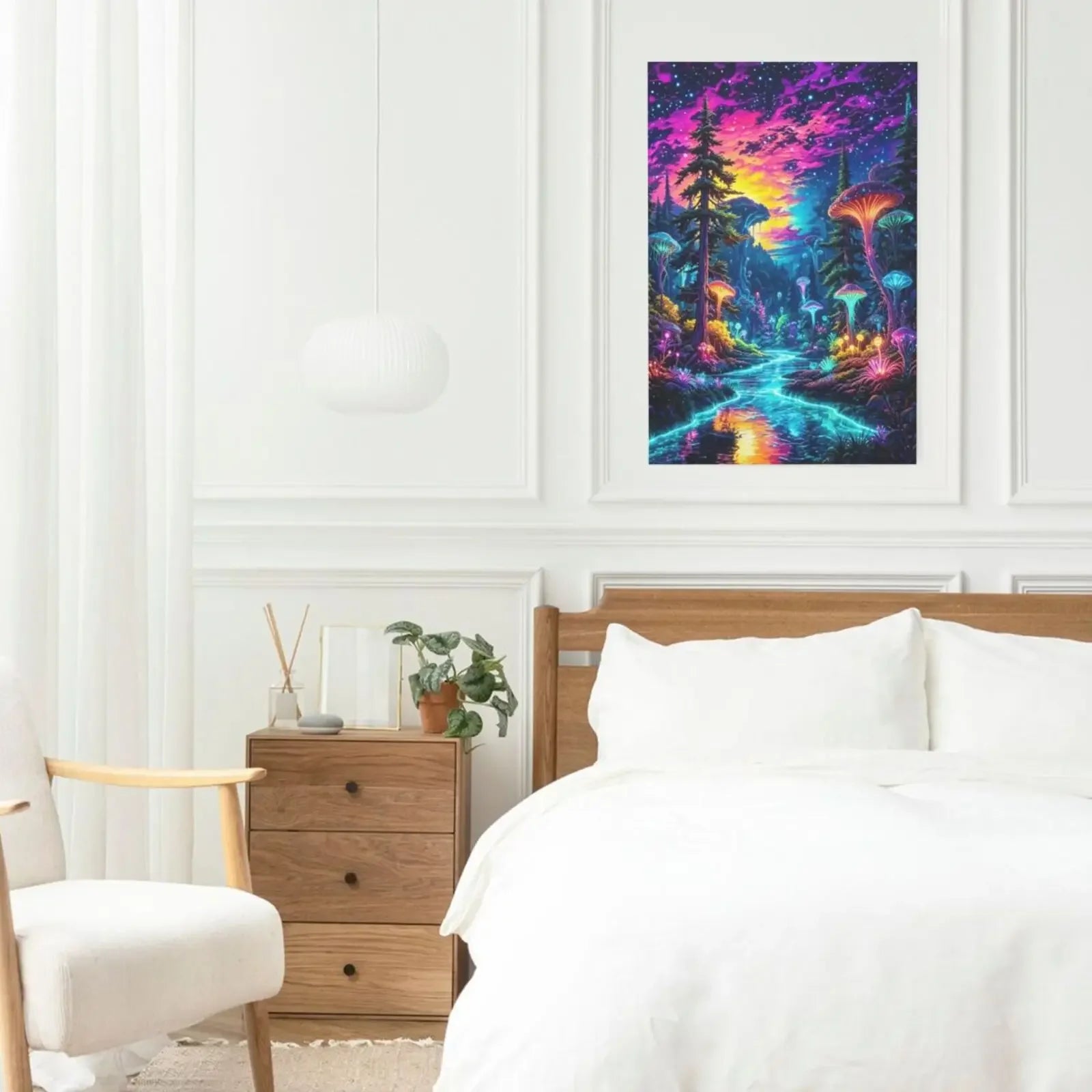 Aurora Landscape Art Poster Unframed Canvas Print Wall Decor For Living Room Bedroom Home Decoration