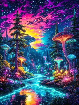 Aurora Landscape Art Poster Unframed Canvas Print Wall Decor For Living Room Bedroom Home Decoration