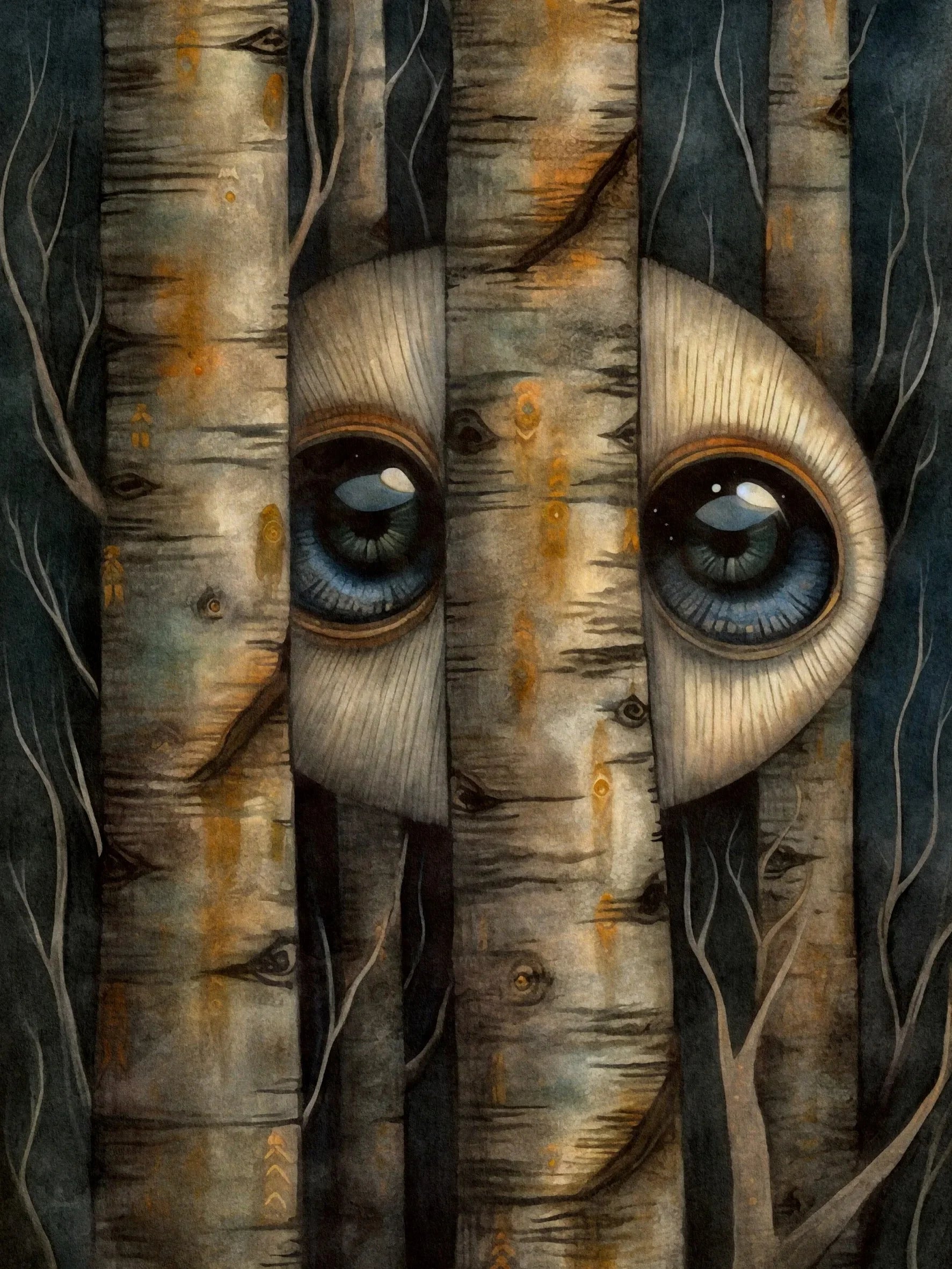 The Watching Forest Unframed Canvas Art Poster Modern Wall Decor for Home Living Room Bedroom & Ideal Present