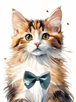 Calico Kitten Unframed Canvas Poster Wall Art Print For Home Living Room Bedroom Decor Nice Gift