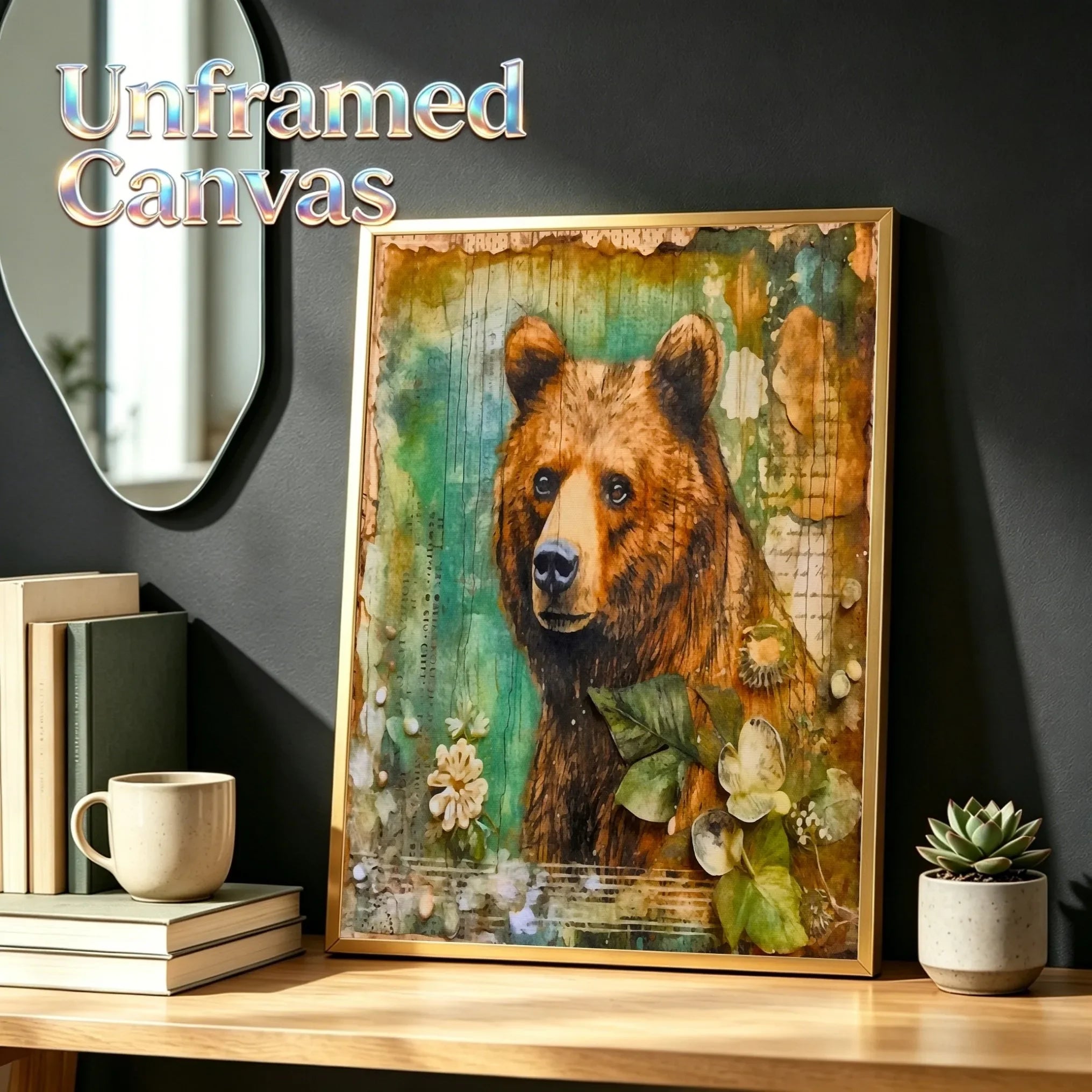 Forest Animals Art Unframed Canvas Print Wall Poster Stylish Home Decoration for Living Room Bedroom & Fine Gift