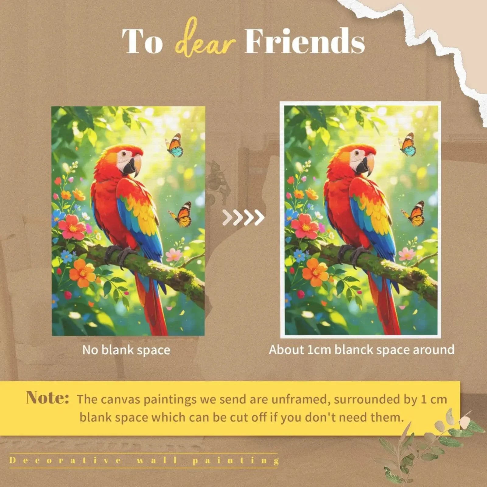 Unframed Poster Wall Art Canvas Print Colorful Animals For Home Living Room Bedroom Decoration Gift