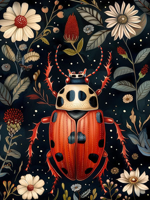 Unframed Wall Decor Art Canvas Print Botanical Bugs Poster For Living Room Bedroom Home Decoration
