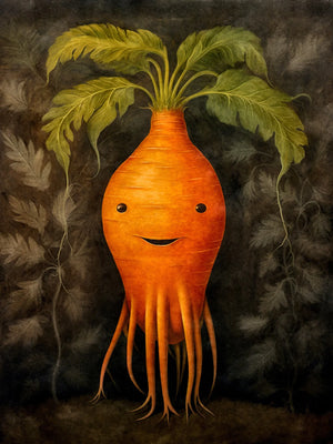 Unframed Art Print Poster Canvas Retro Cute Vegetable Wall Decor For Living Room Bedroom Home Decoration