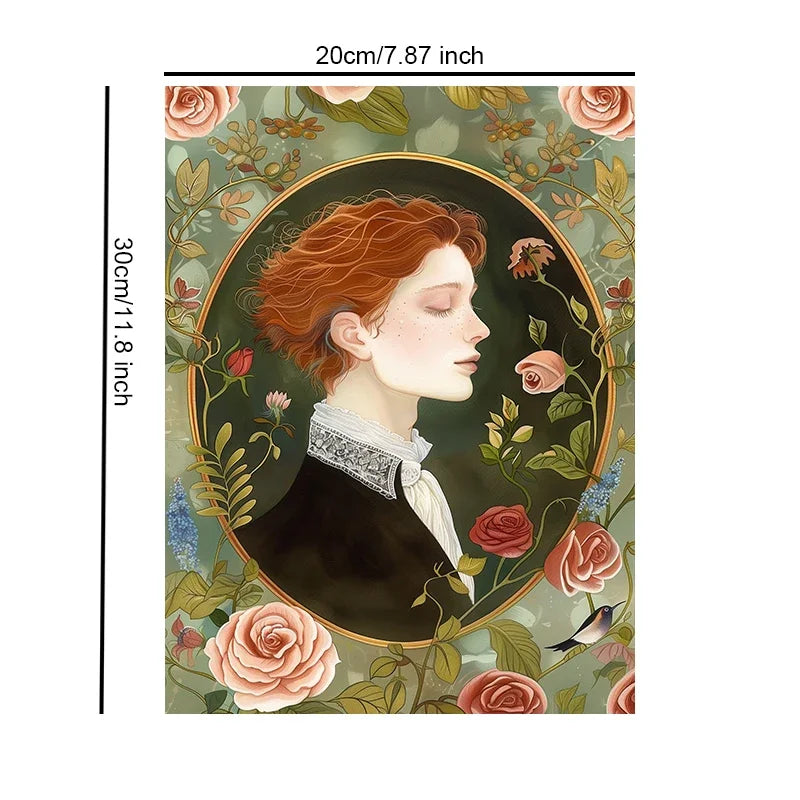 Unframed Canvas Wall Art Featuring Floral Gentlemen Print Poster For Home Living Room Bedroom Decor And Gift