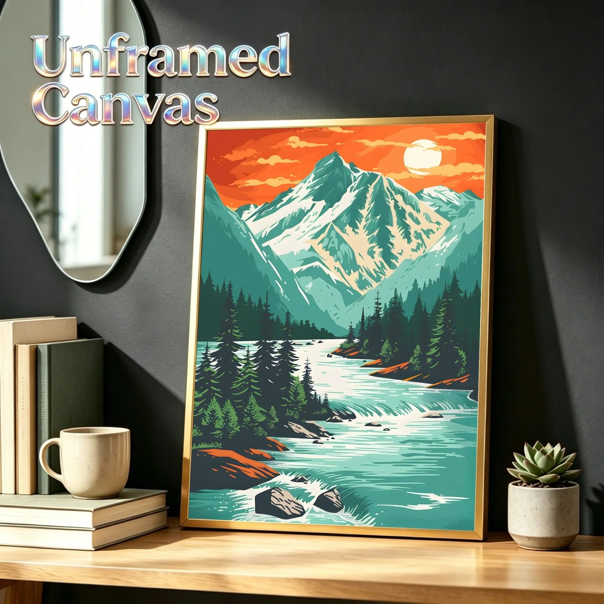 Living Room Bedroom Home Wall Art Unframed Canvas Beautiful Landscape Print Poster Decor Perfect Gift