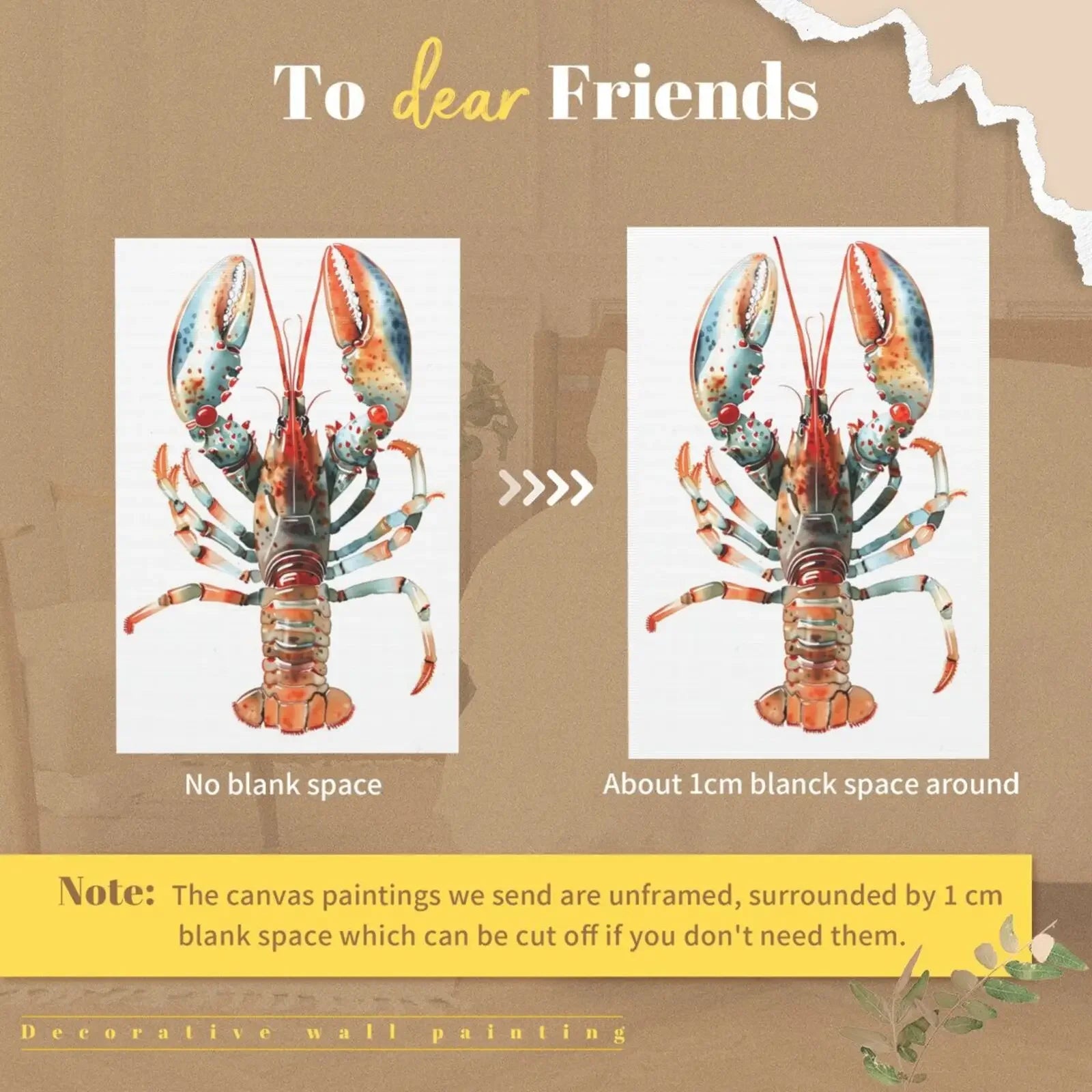 Watercolor Sea Animals Unframed Canvas Print Art Poster Modern Wall Decor for Living Room Bedroom Home Decoration & Ideal Gift