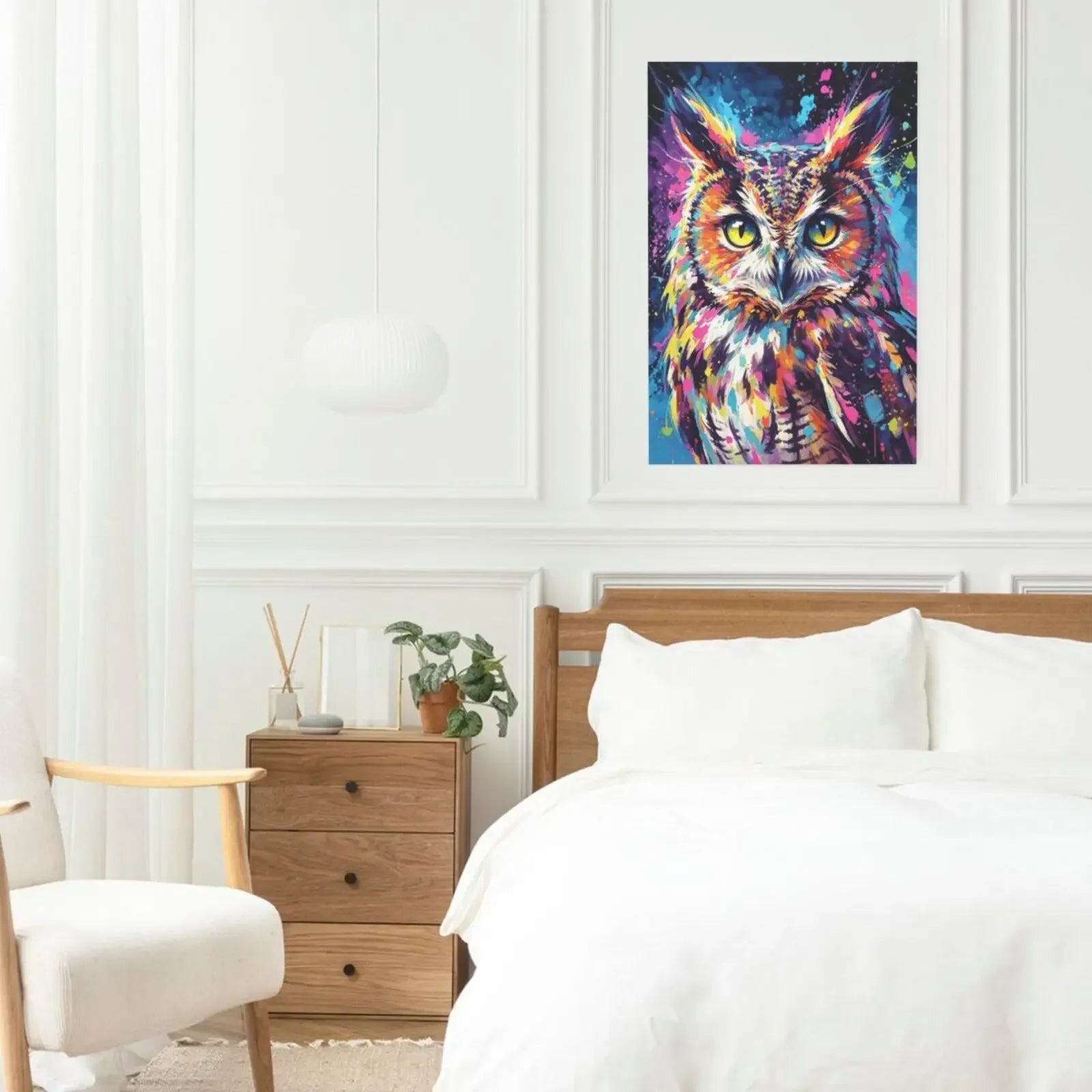 Watercolor Animals Unframed Canvas Art Print Wall Poster Modern Home Decor for Living Room Bedroom & Sweet Gift