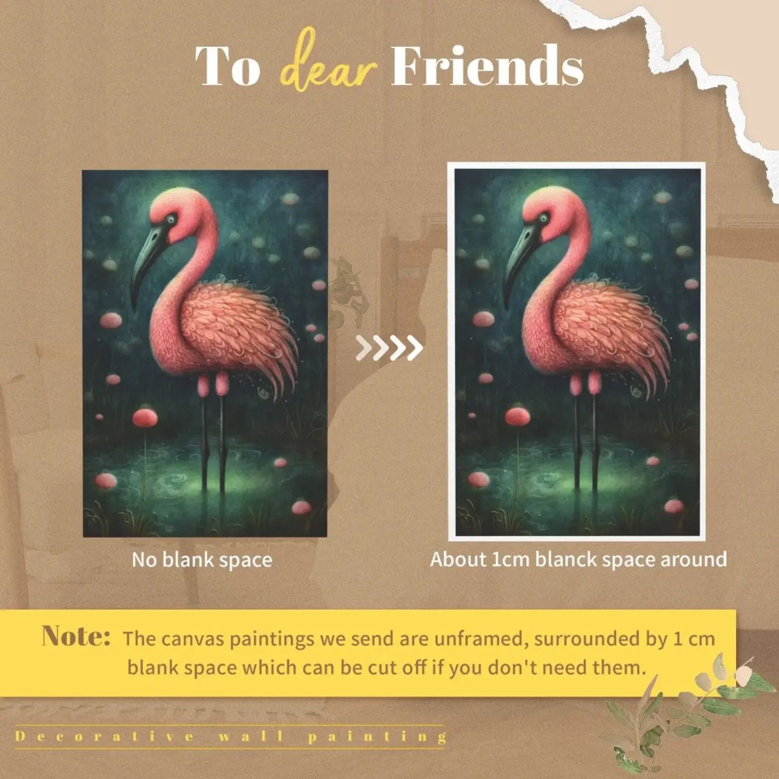 Wall Art Decor Poster Unframed Canvas Dark Jungle Animals Print For Living Room Bedroom Home Decoration