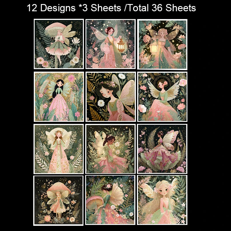 36 Sheets Scrapbooking Paper Pack (6"x6"): Vintage Designs for Origami, Junk Journal, Card Making & DIY Deco.