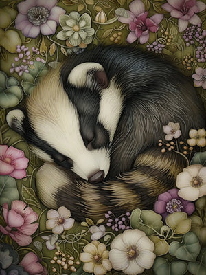 Sleeping Animals Style Unframed Canvas Wall Art Poster Home Decor for Bedroom Living Room & Wonderful Gift