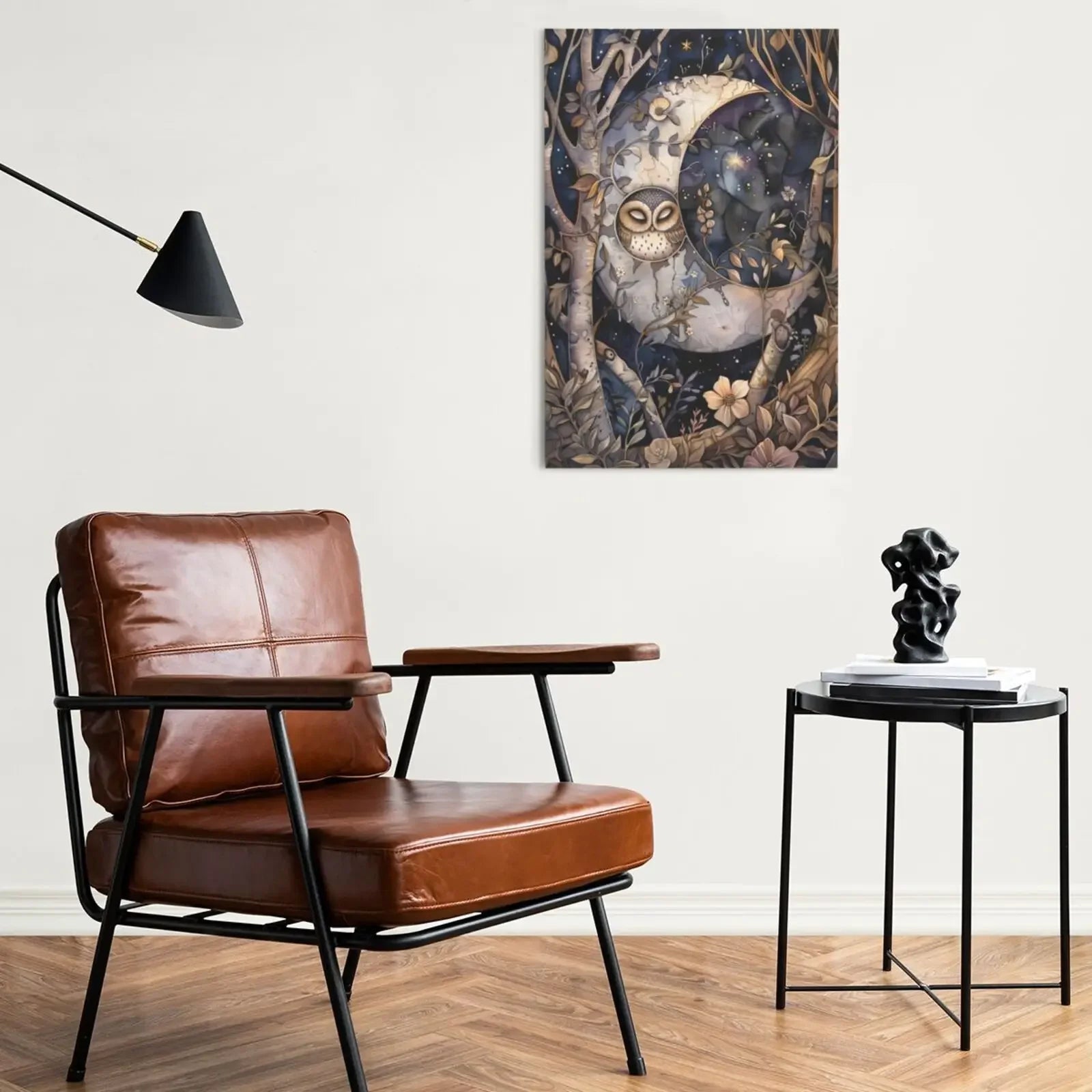 Moon Animals Unframed Canvas Art Poster Chic Wall Decor for Home Living Room Bedroom & Perfect Present